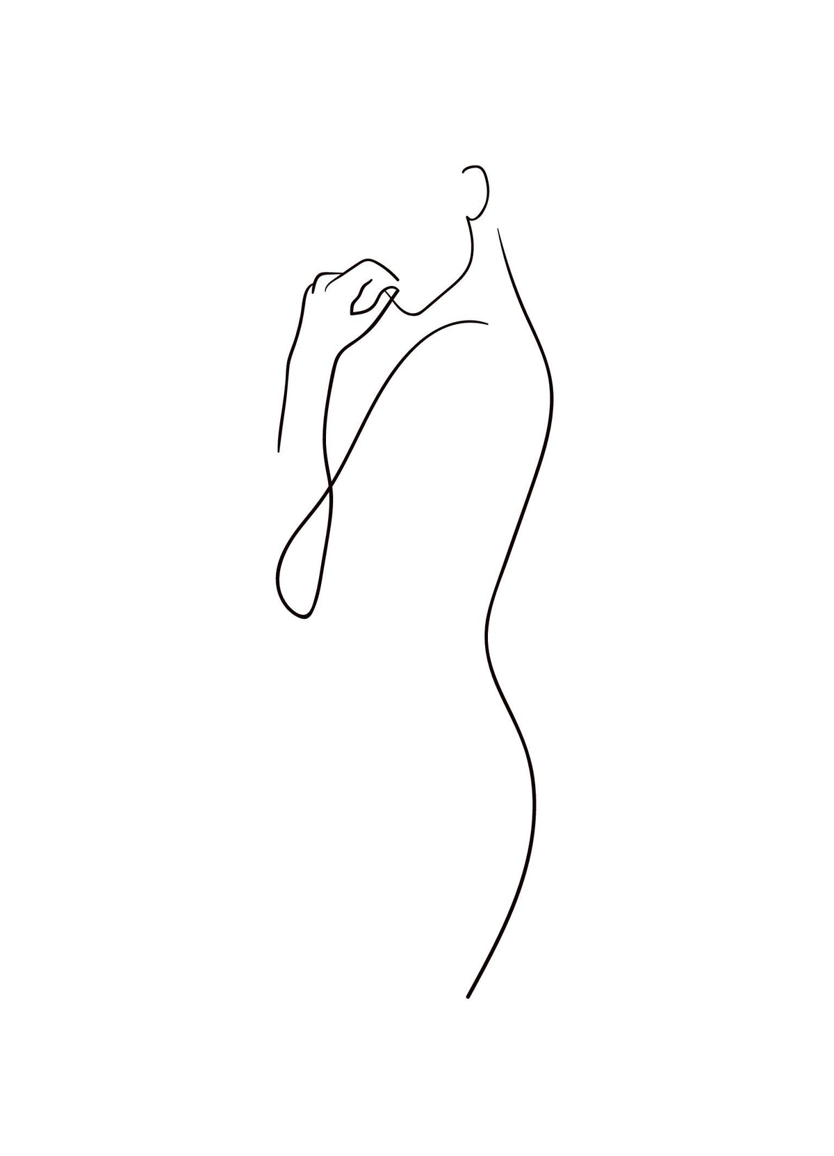 Curve Line Art Print