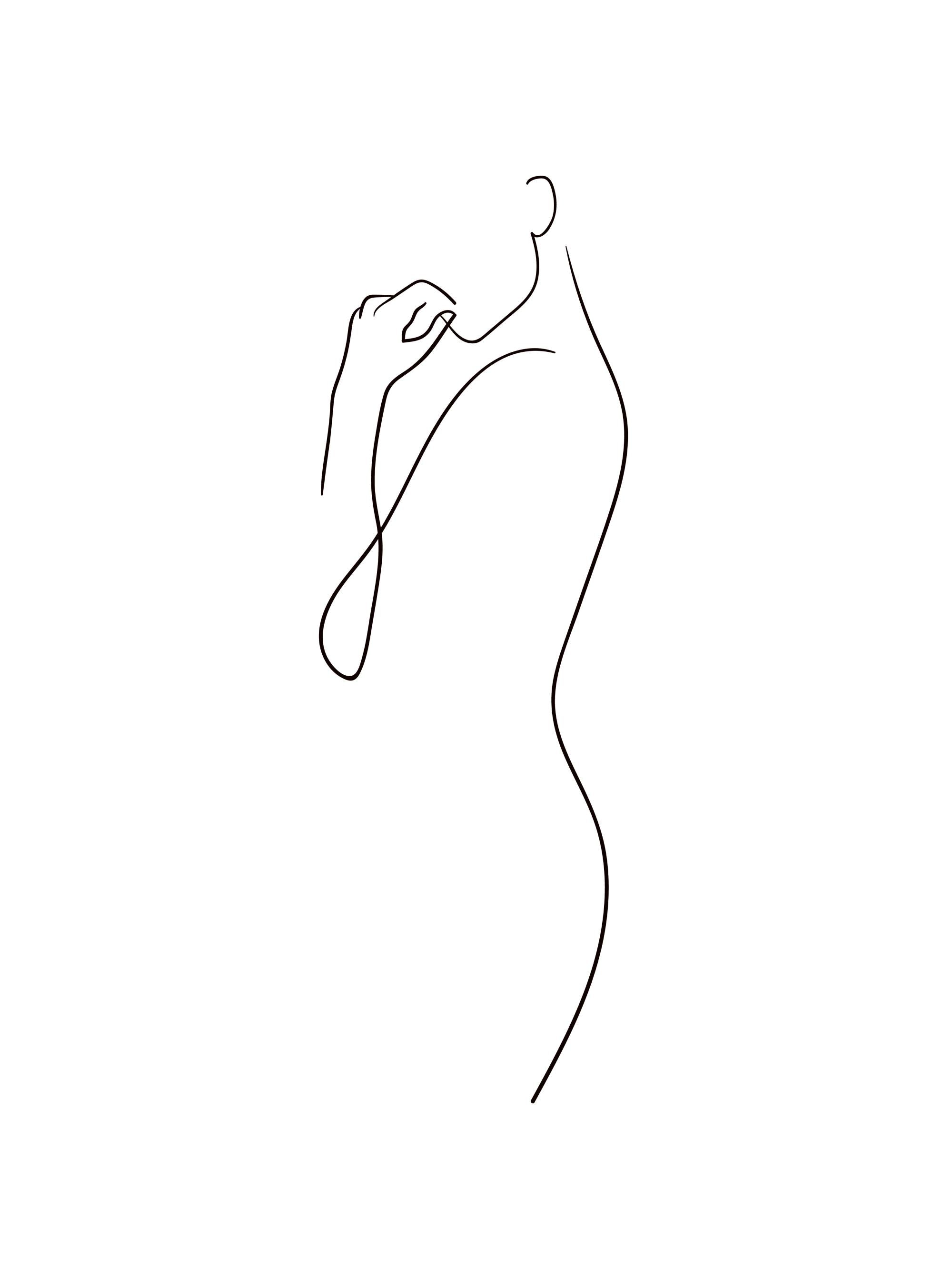 Curve Line Art Print