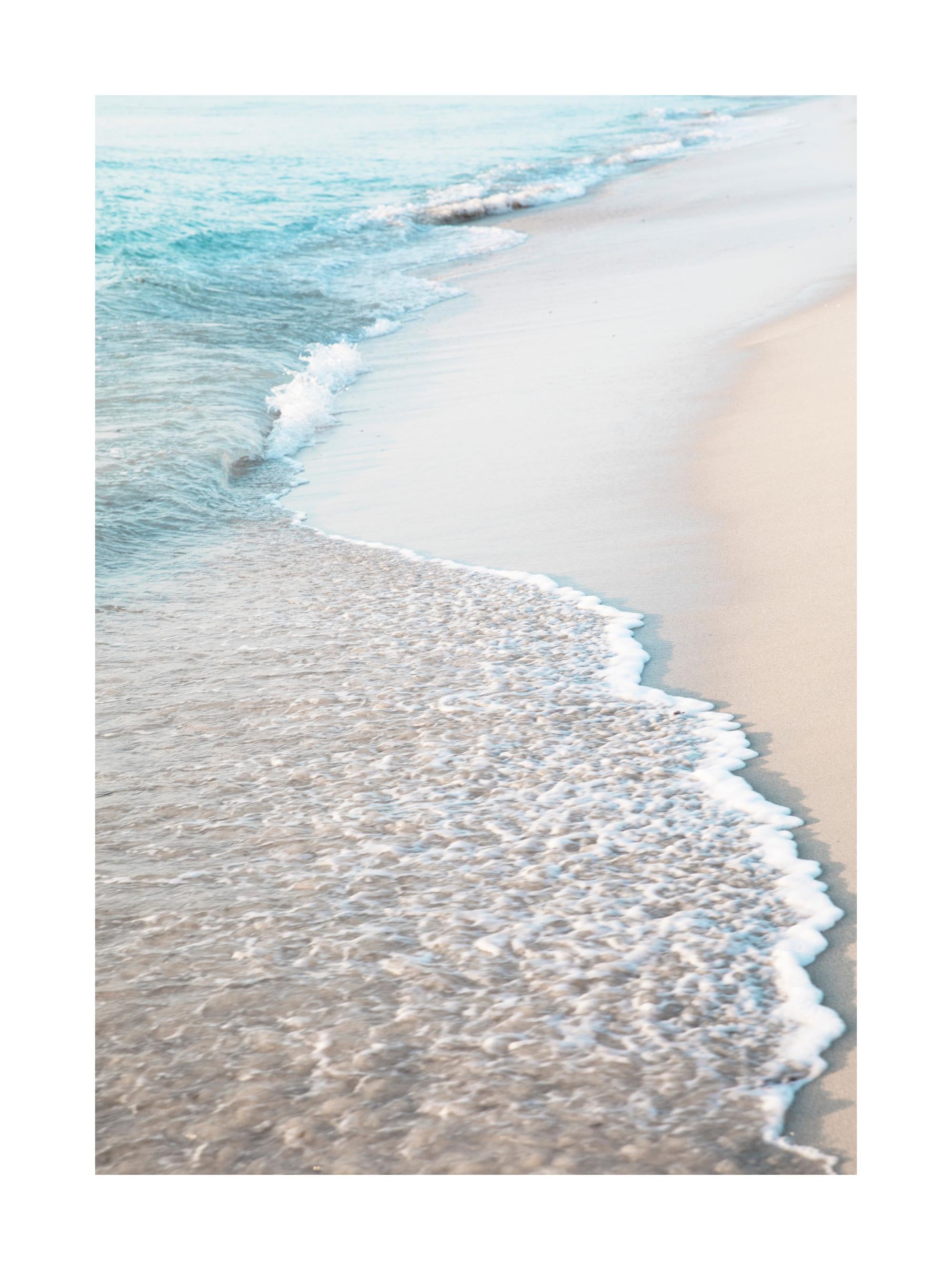 Blue Beach Wave Print