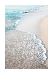 Blue Beach Wave Print