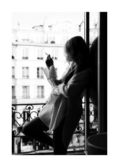 Smoking in Paris Print
