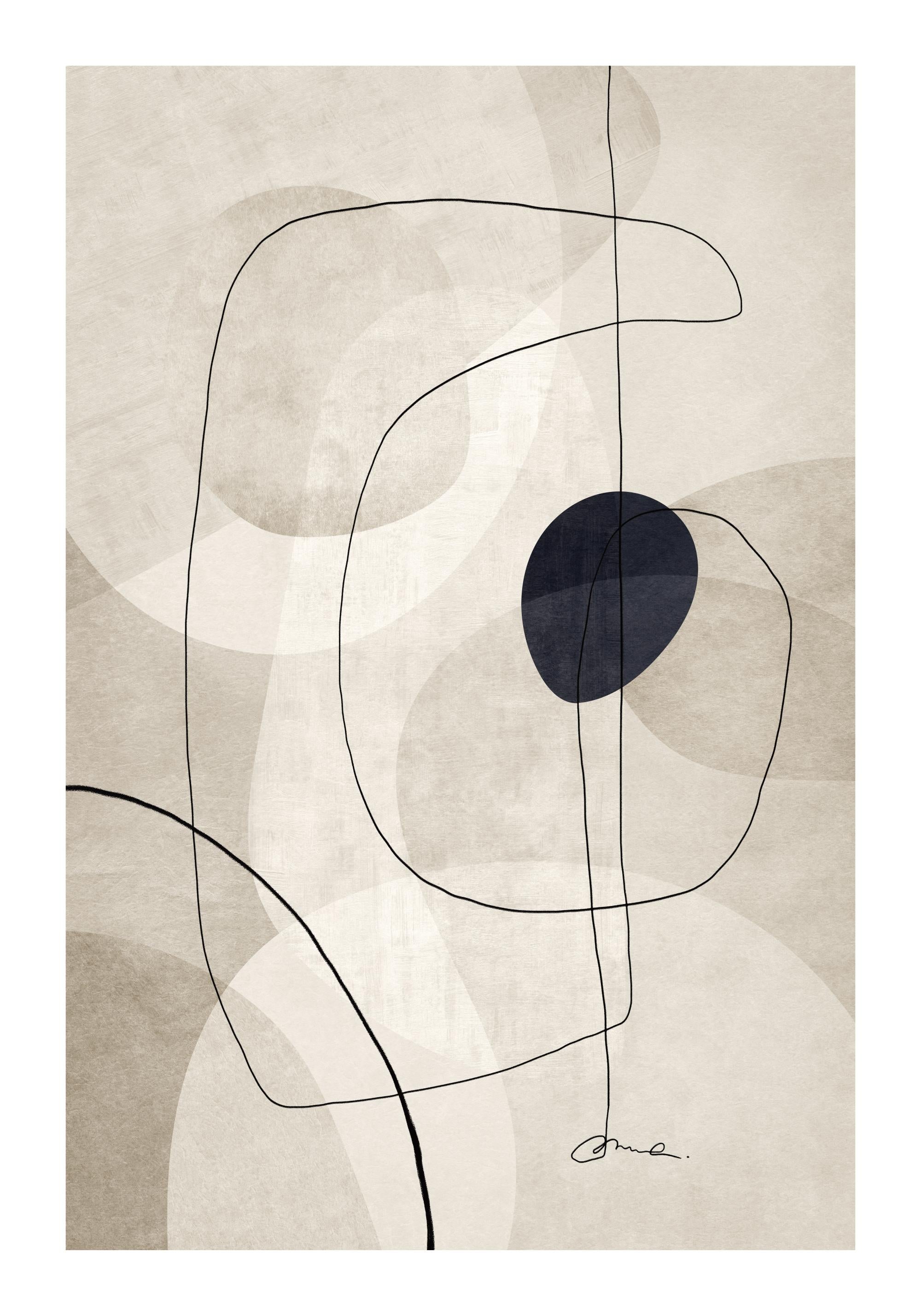Beige Graphics No1 Print