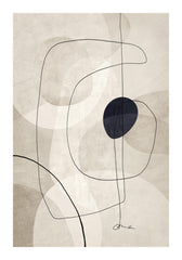 Beige Graphics No1 Print