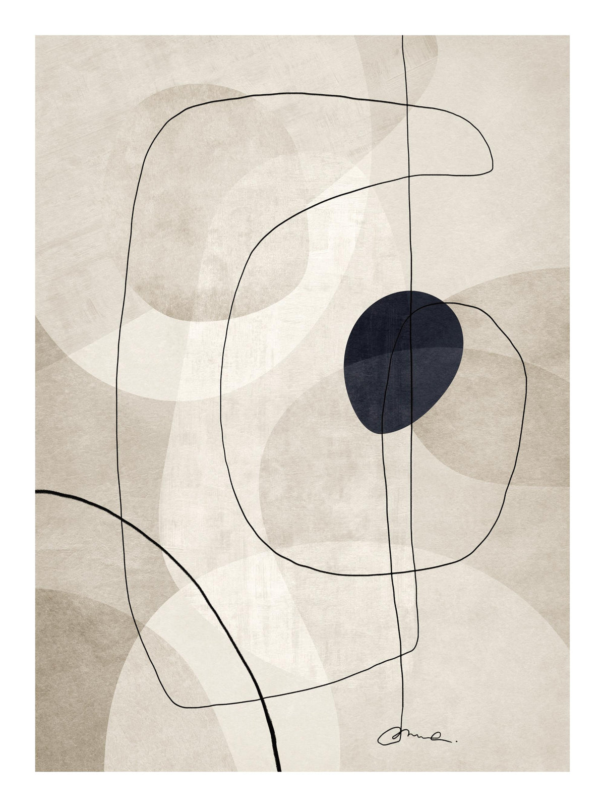 Beige Graphics No1 Print