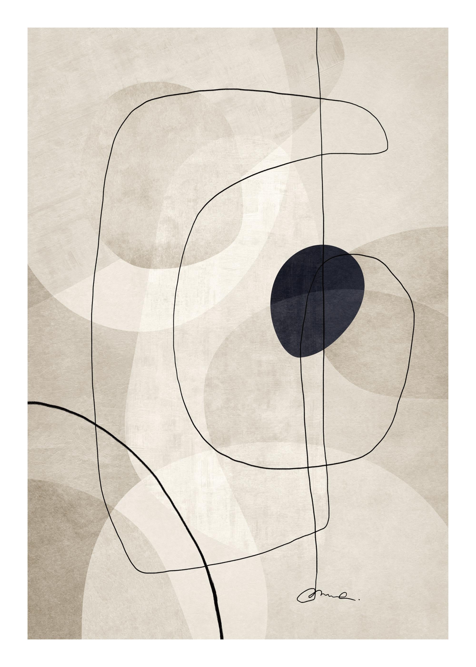 Beige Graphics No1 Print
