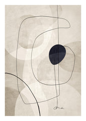 Beige Graphics No1 Print