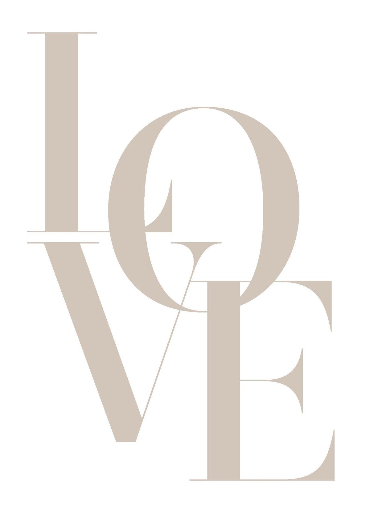 Love Beige Print