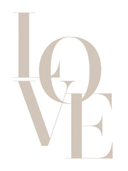 Love Beige Print