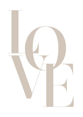 Love Beige Print