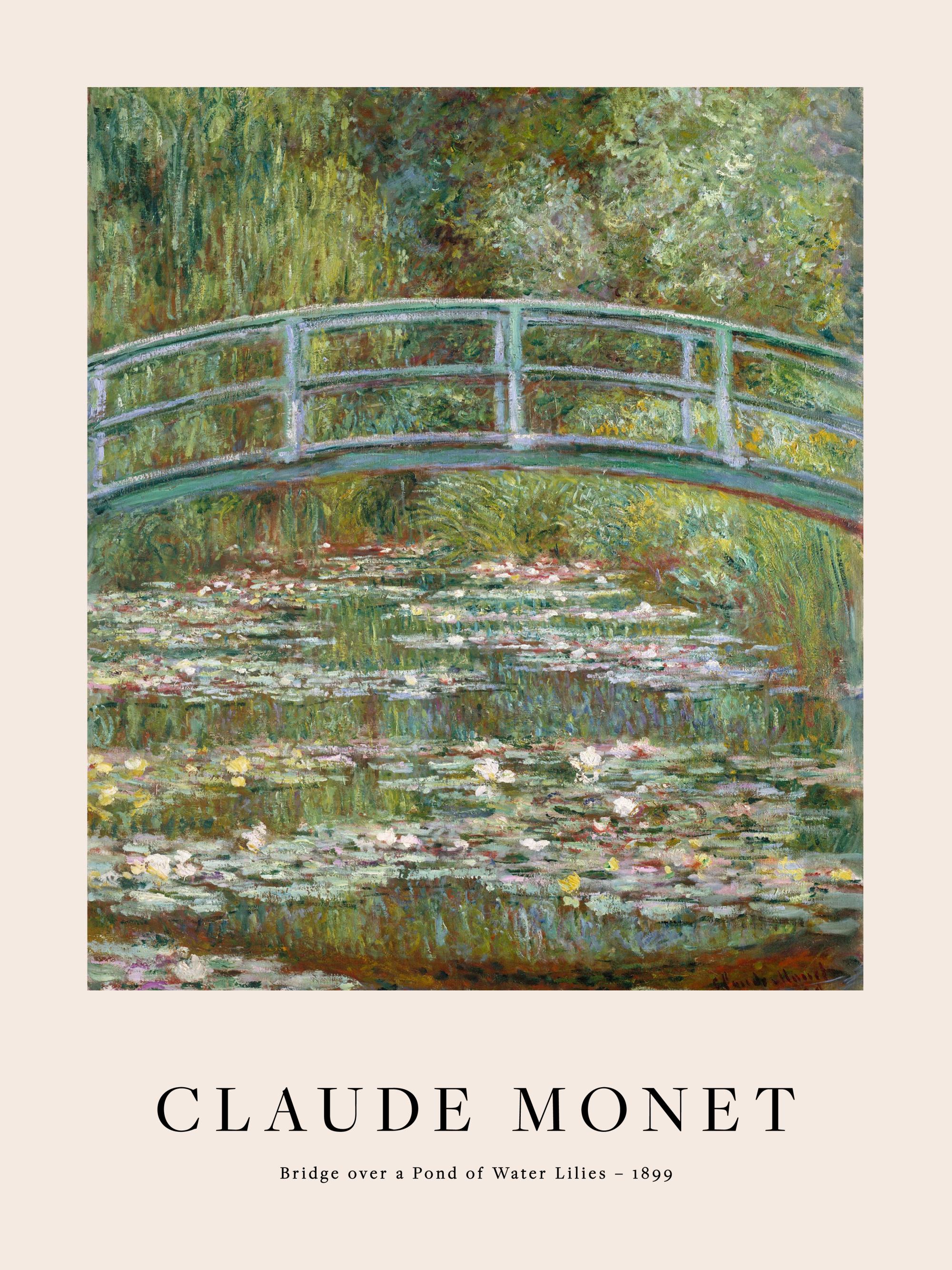 Monet - Bridge over a Pond of Water Lilies Print