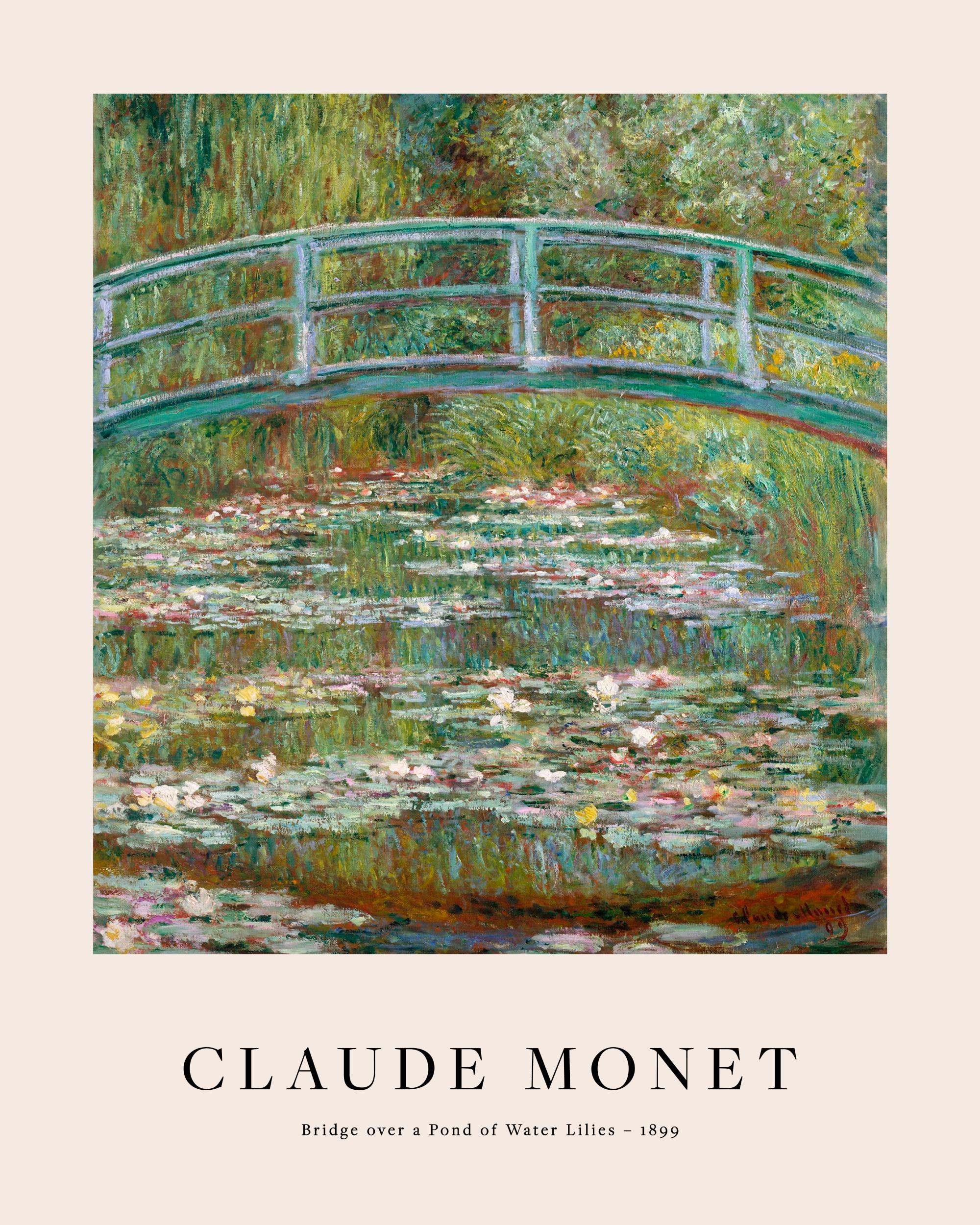 Monet - Bridge over a Pond of Water Lilies Print