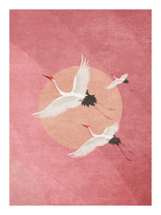 Flying Cranes Print