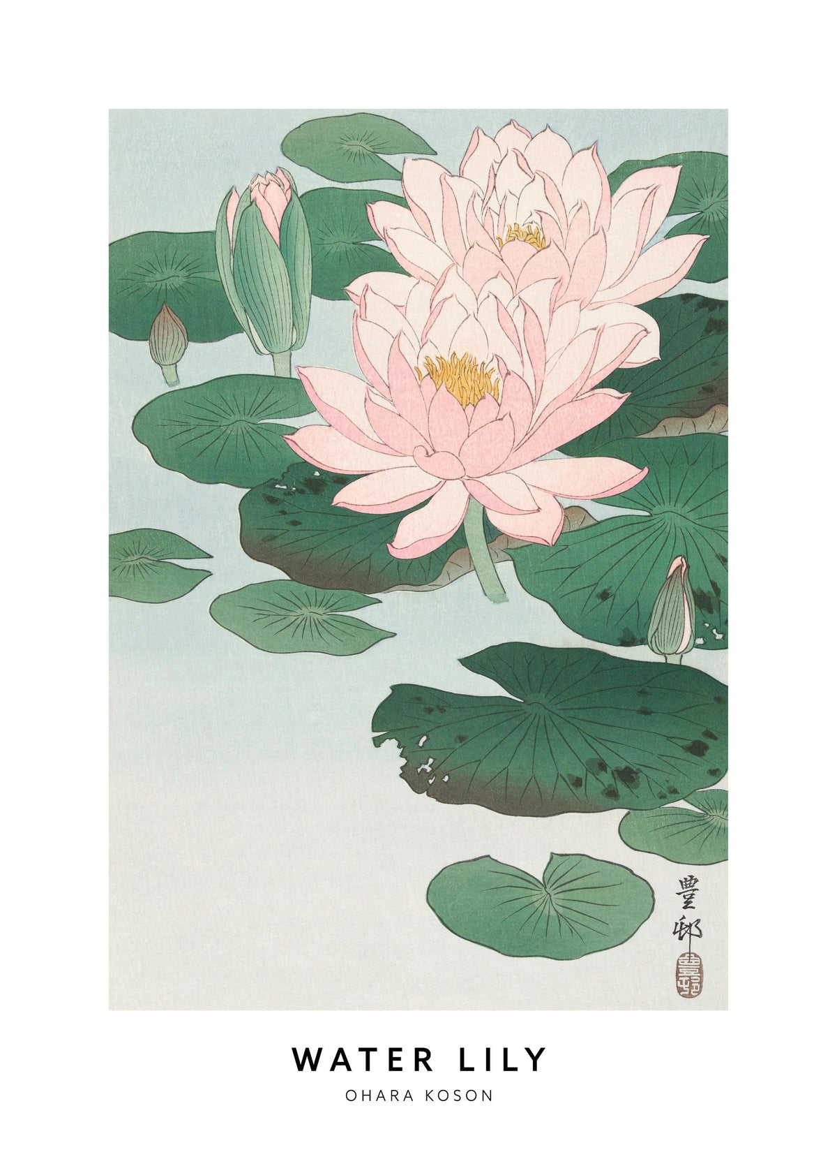 Ohara Koson - Water Lily Print