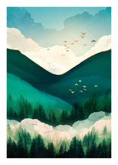 SpaceFrog Designs - Emerald Hills Print
