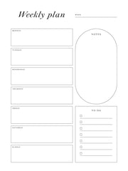 Weekly Planner Print