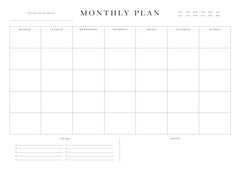 Monthly Planner Print