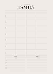 Weekly Family Planner Print