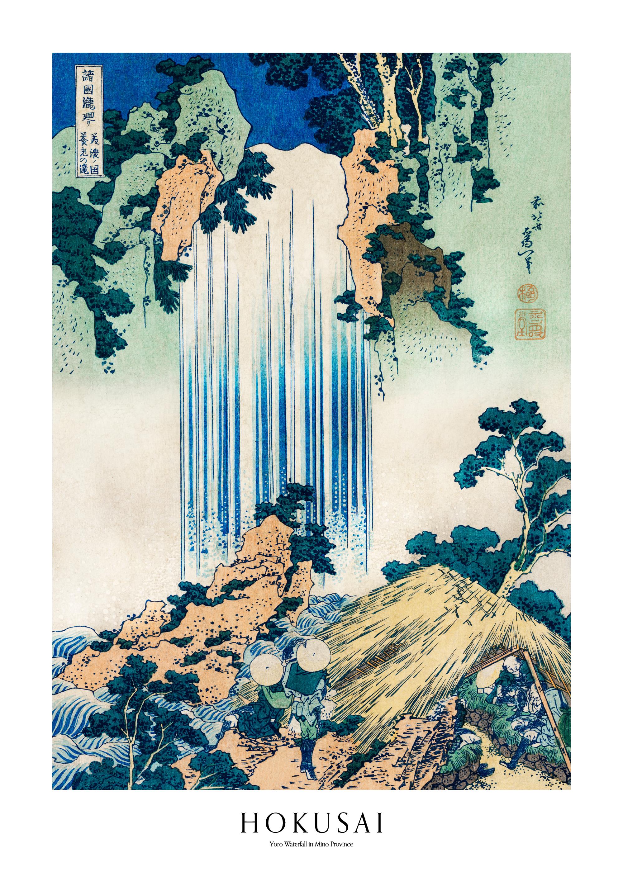 Hokusai - Yoro Waterfall in Mino Province Print