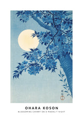 Ohara Koson - Blossoming Cherry on a Moonlit Night Print