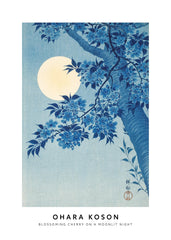 Ohara Koson - Blossoming Cherry on a Moonlit Night Print