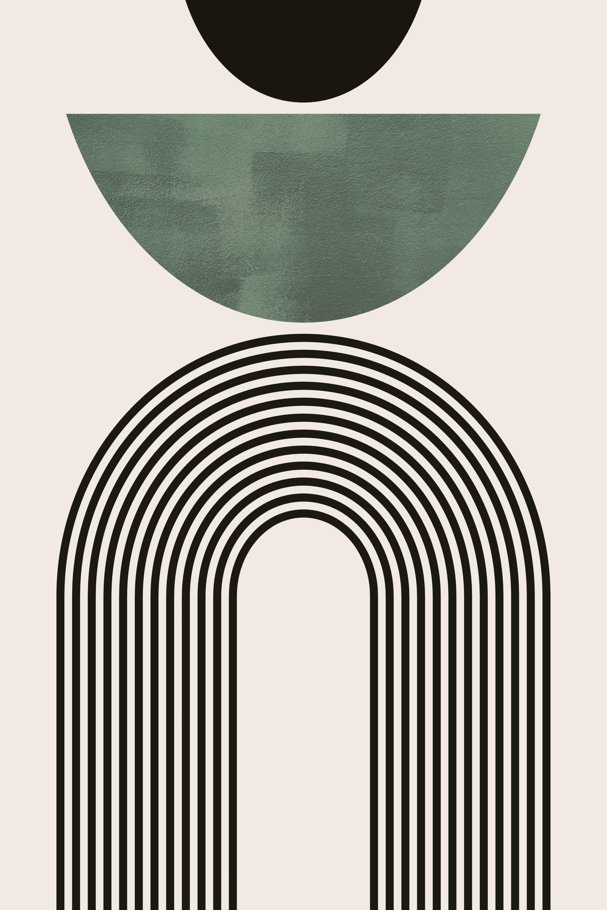 Mid Century Green No2 Print