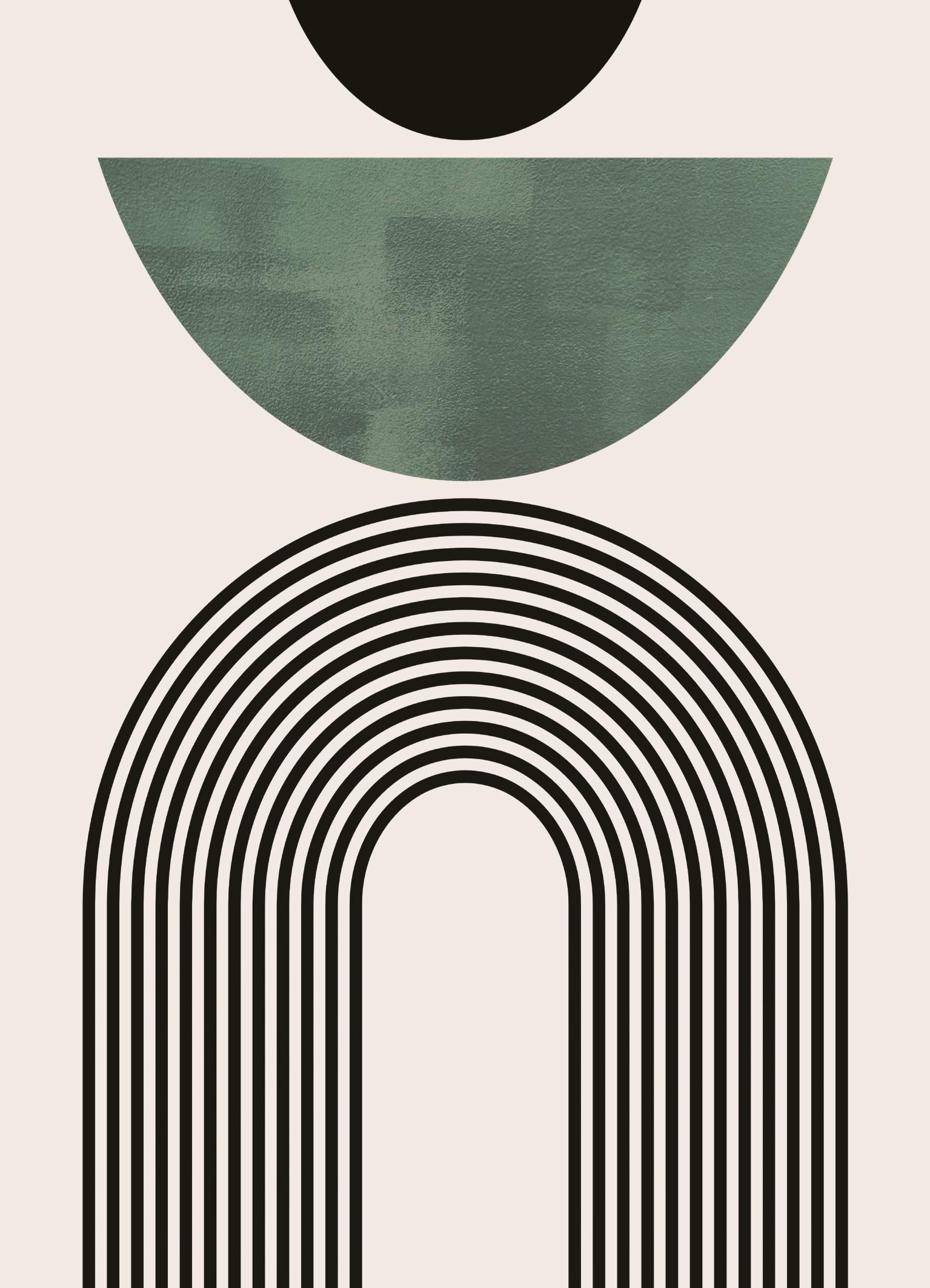 Mid Century Green No2 Print
