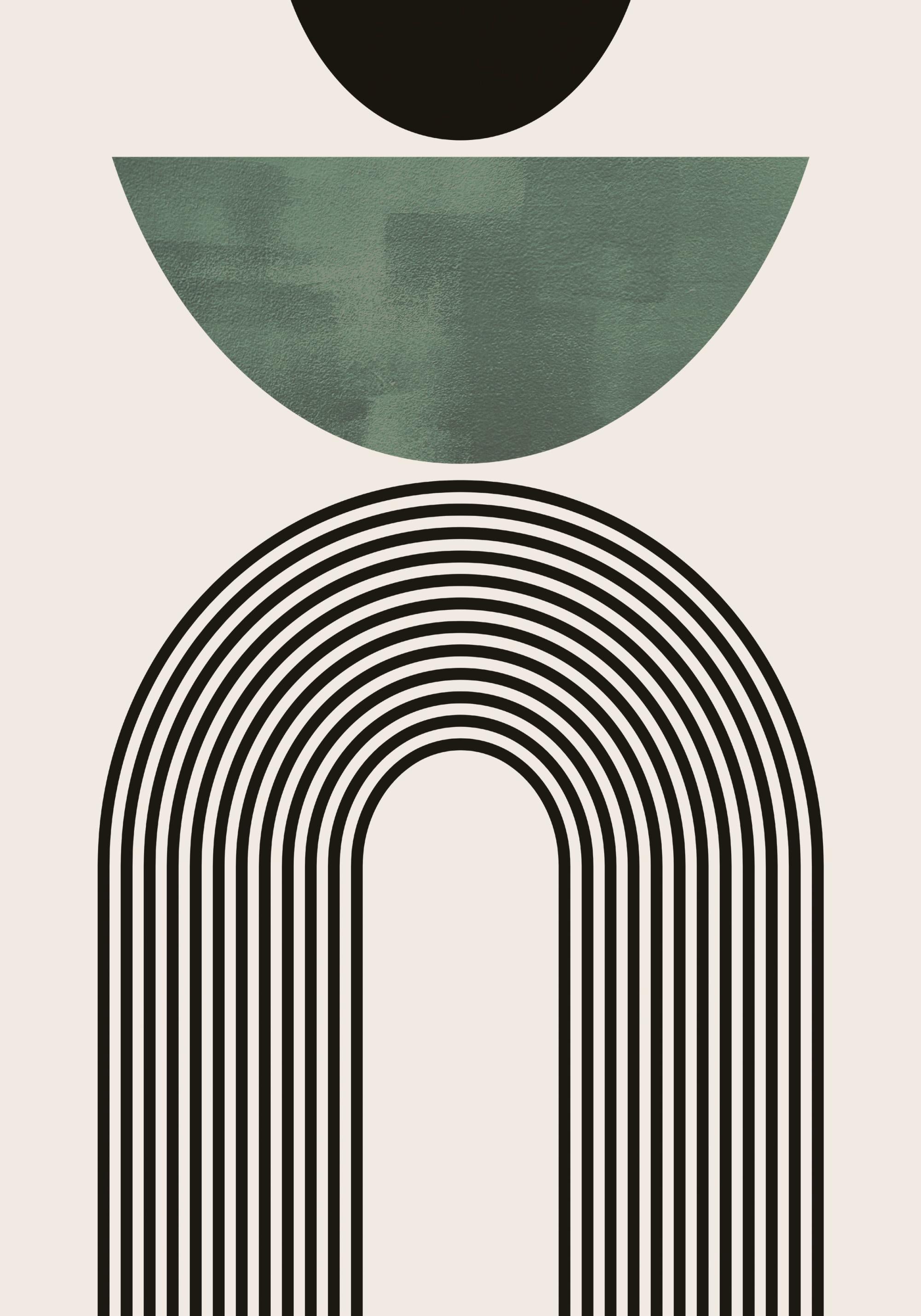 Mid Century Green No2 Print