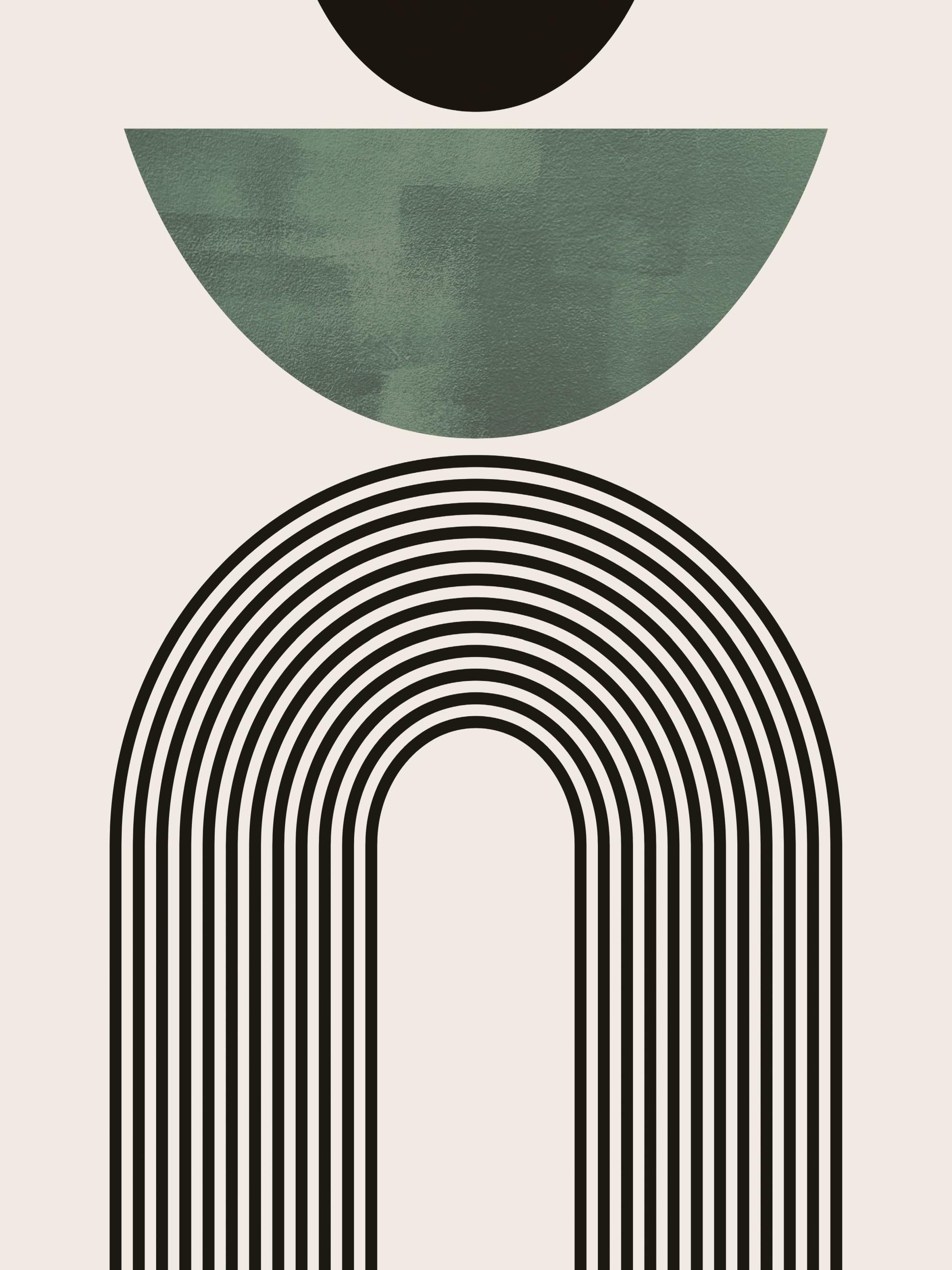 Mid Century Green No2 Print