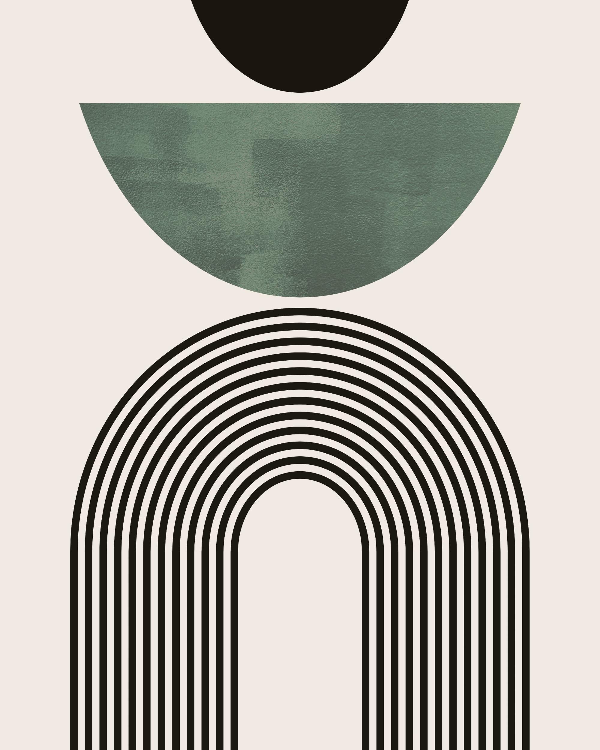 Mid Century Green No2 Print