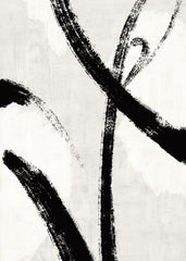 Black Brush Strokes No1 Print