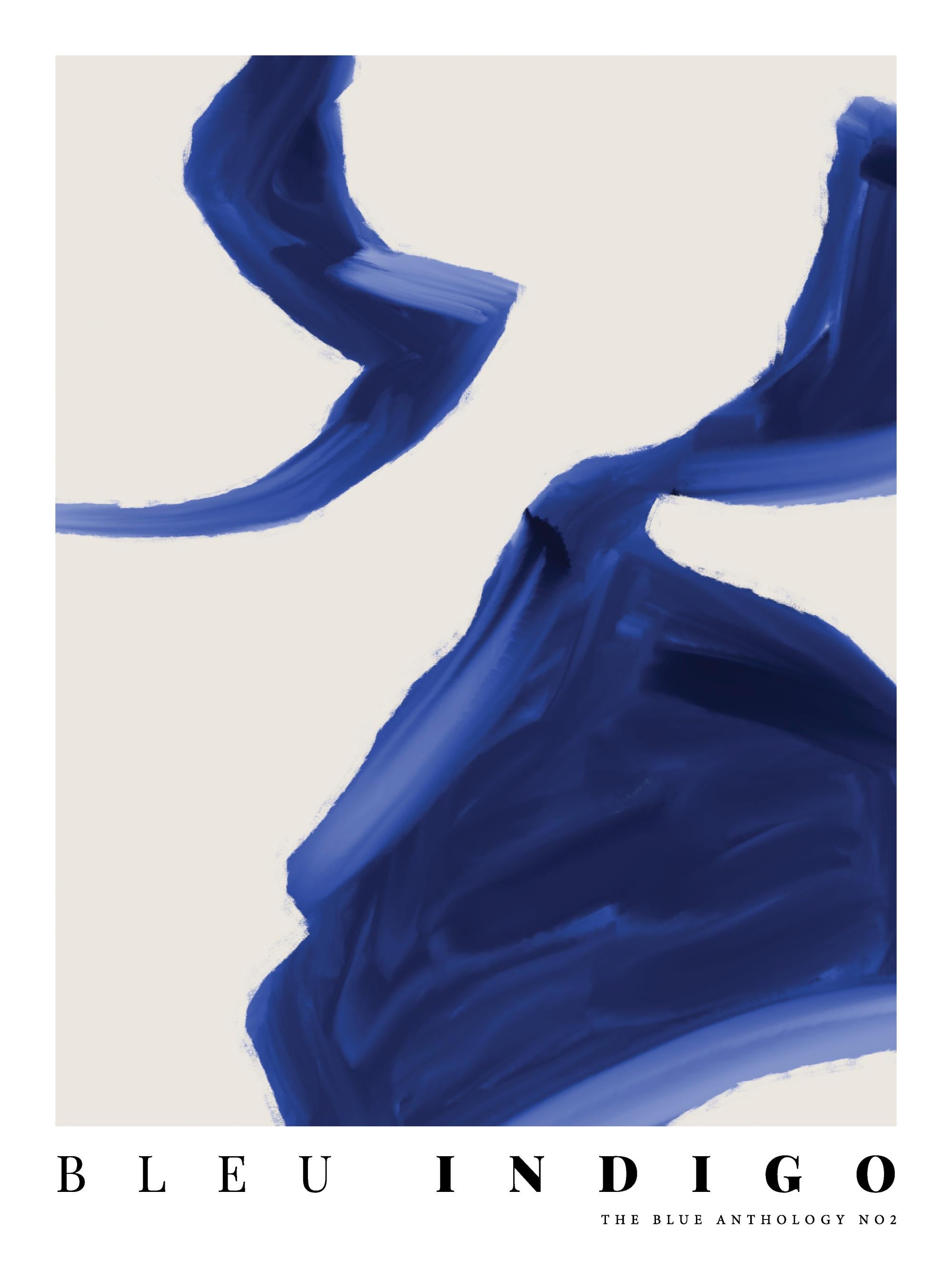 Indigo Abstract No2 Print