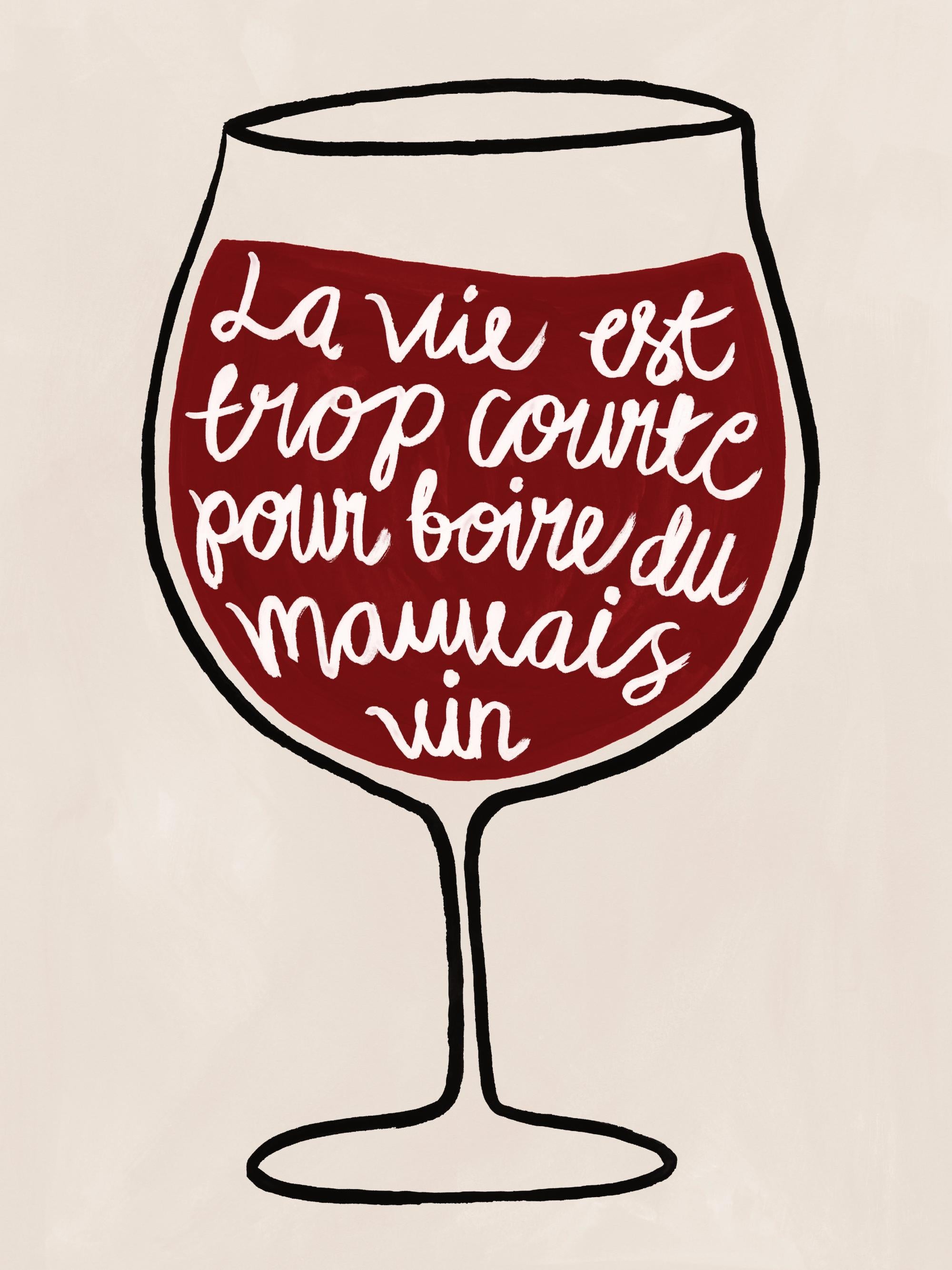 La vie est Trop Courte Print