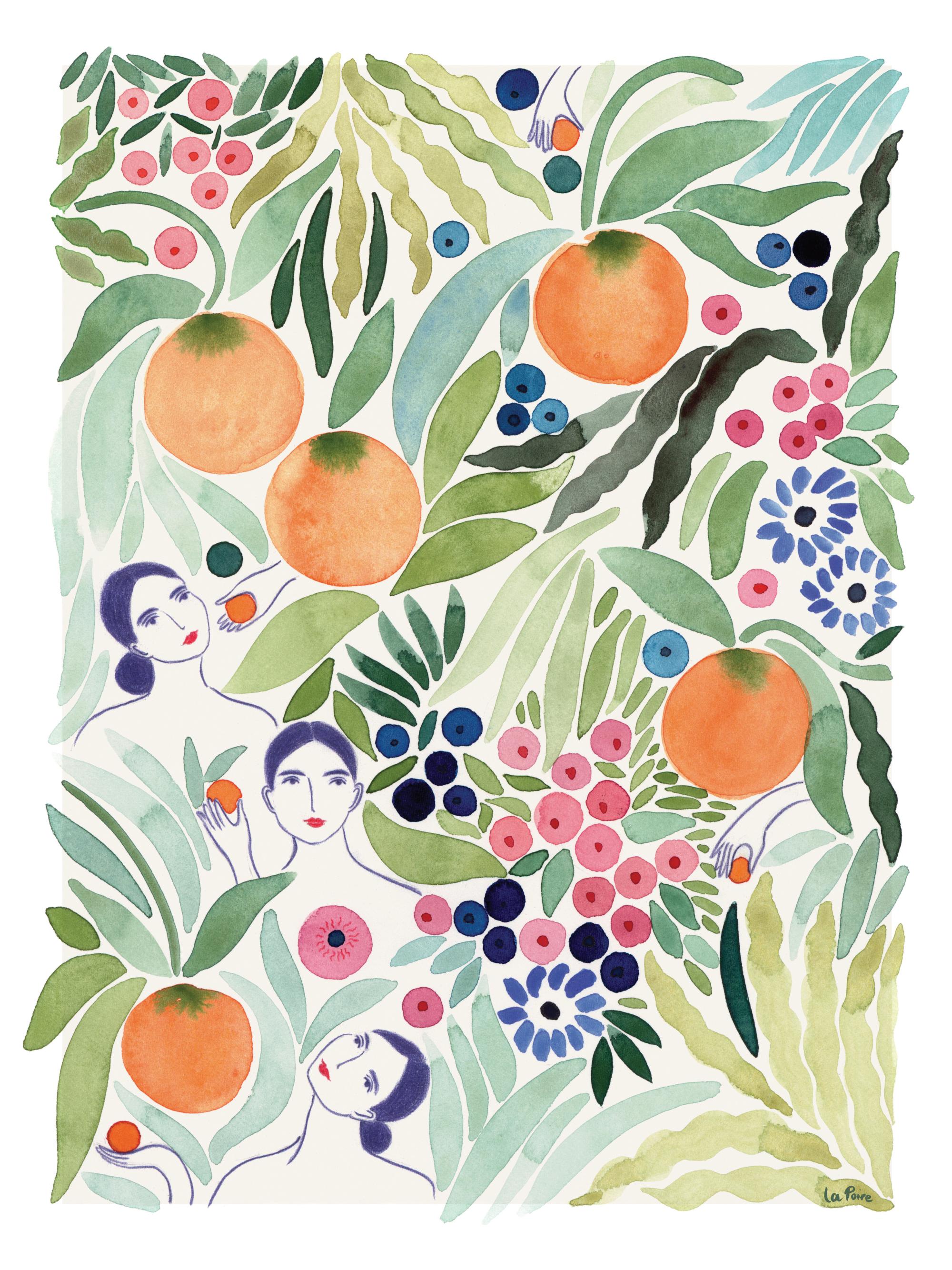 La Poire - Fruit Friends Print