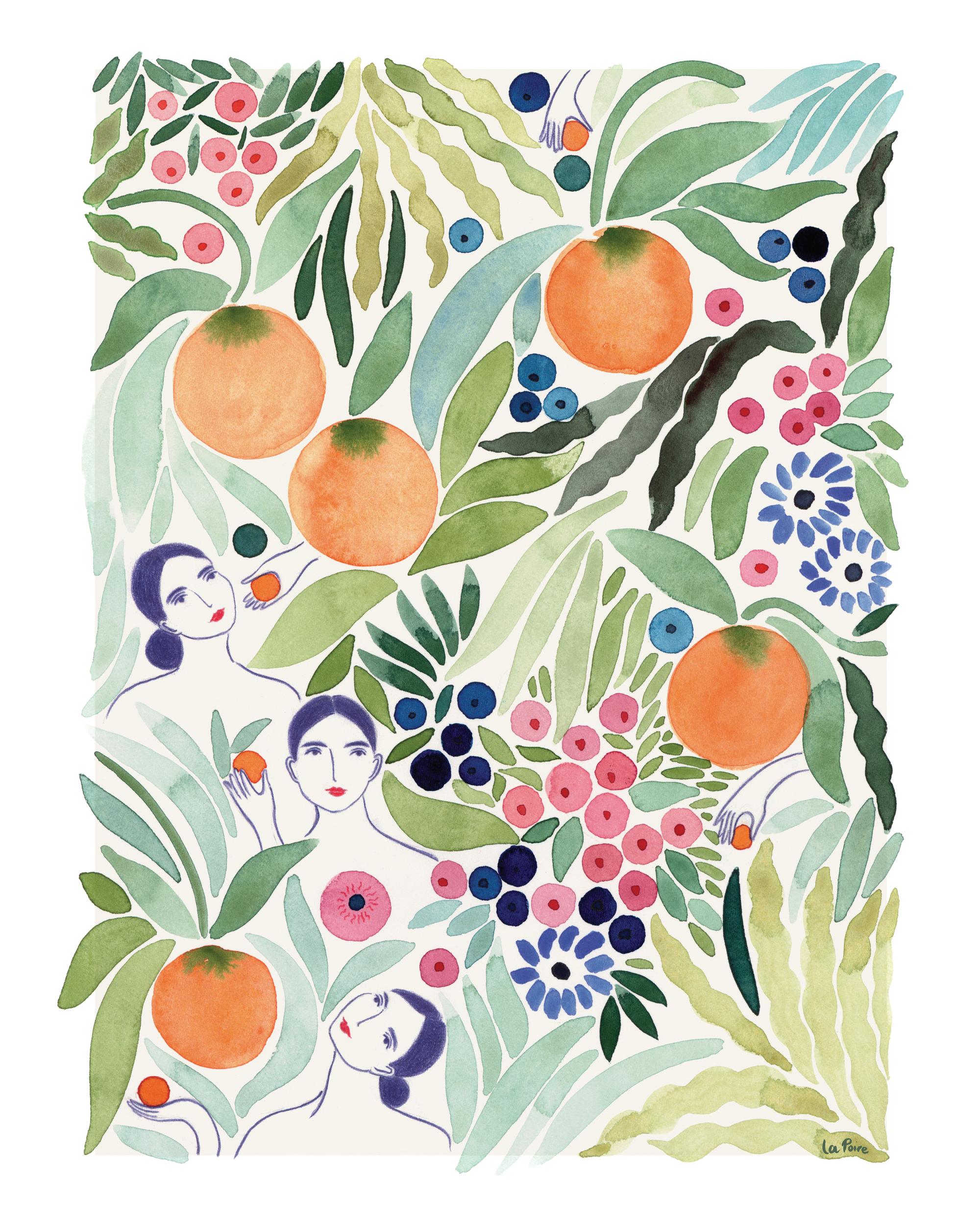 La Poire - Fruit Friends Print