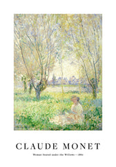 Monet - Woman Seated under the Willows Print