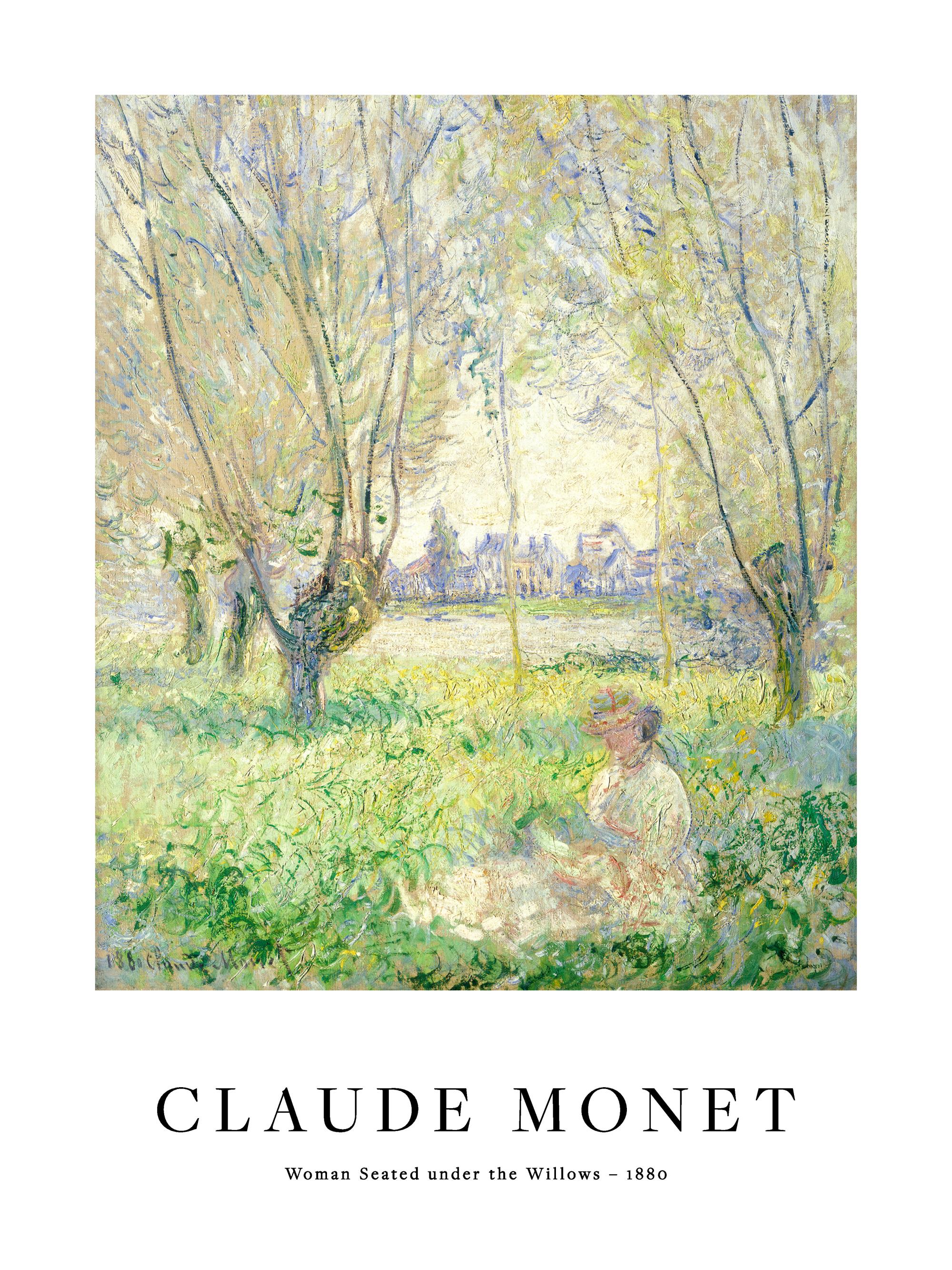 Monet - Woman Seated under the Willows Print