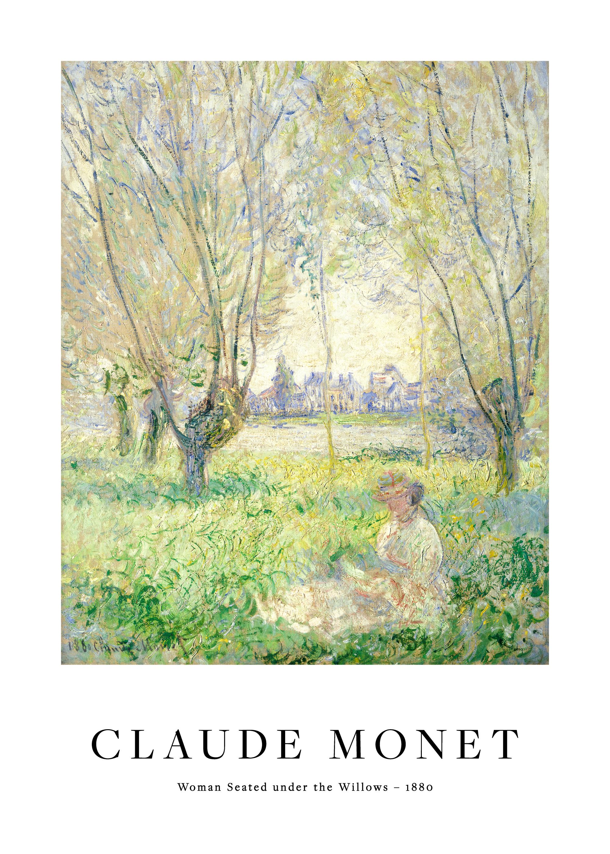 Monet - Woman Seated under the Willows Print