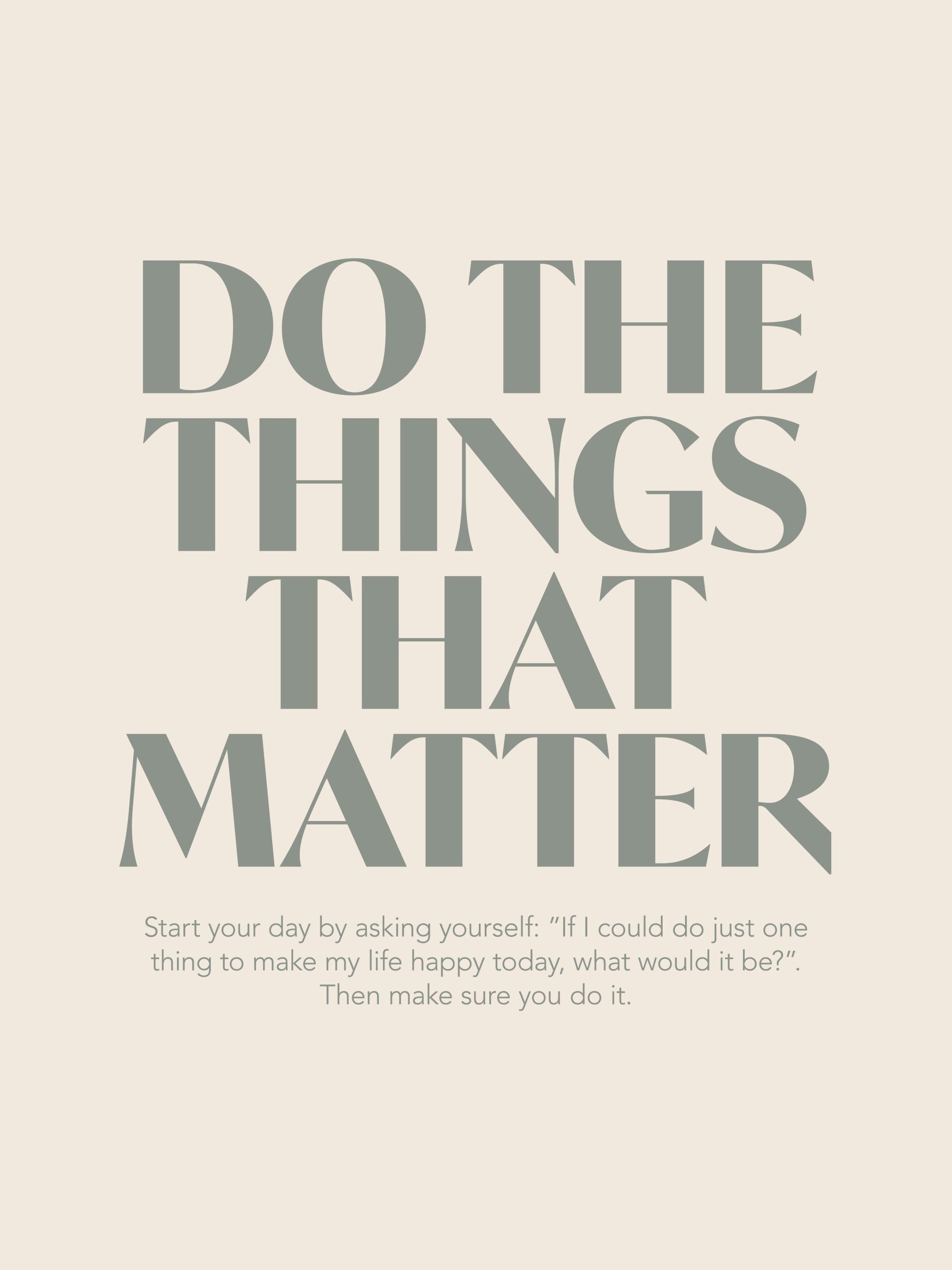 Things That Matter Print