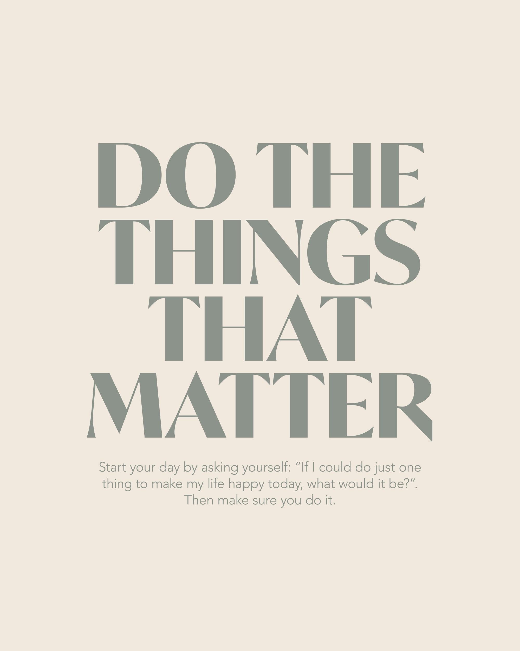 Things That Matter Print