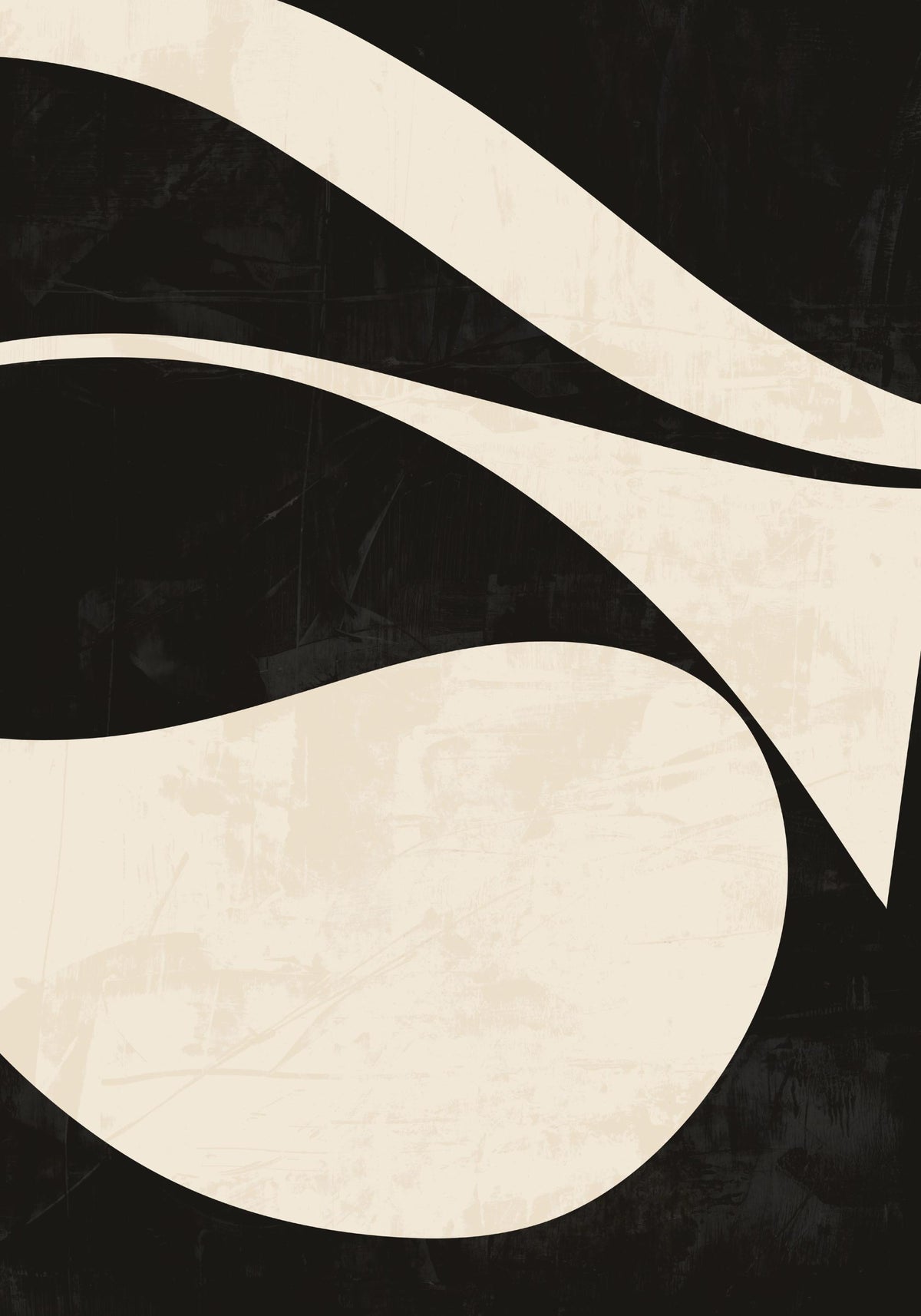 Black and Beige Centerpiece No1 Print