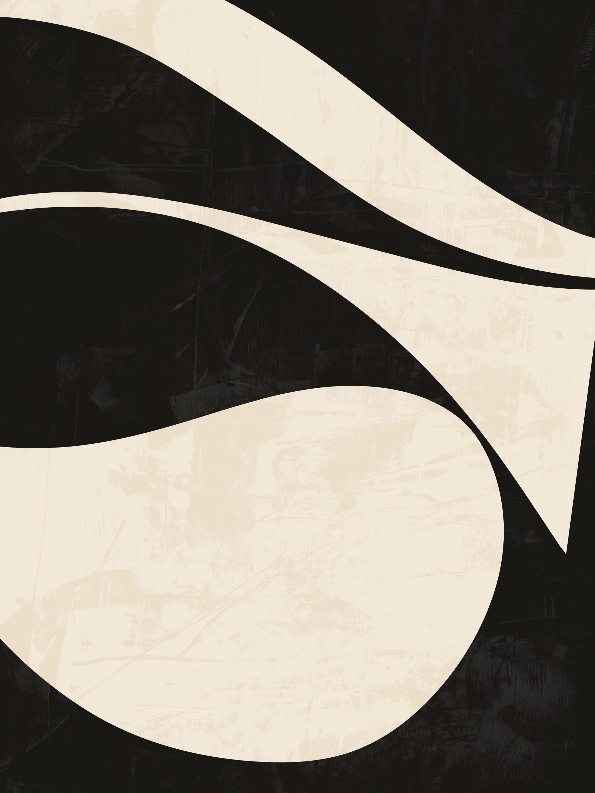 Black and Beige Centerpiece No1 Print