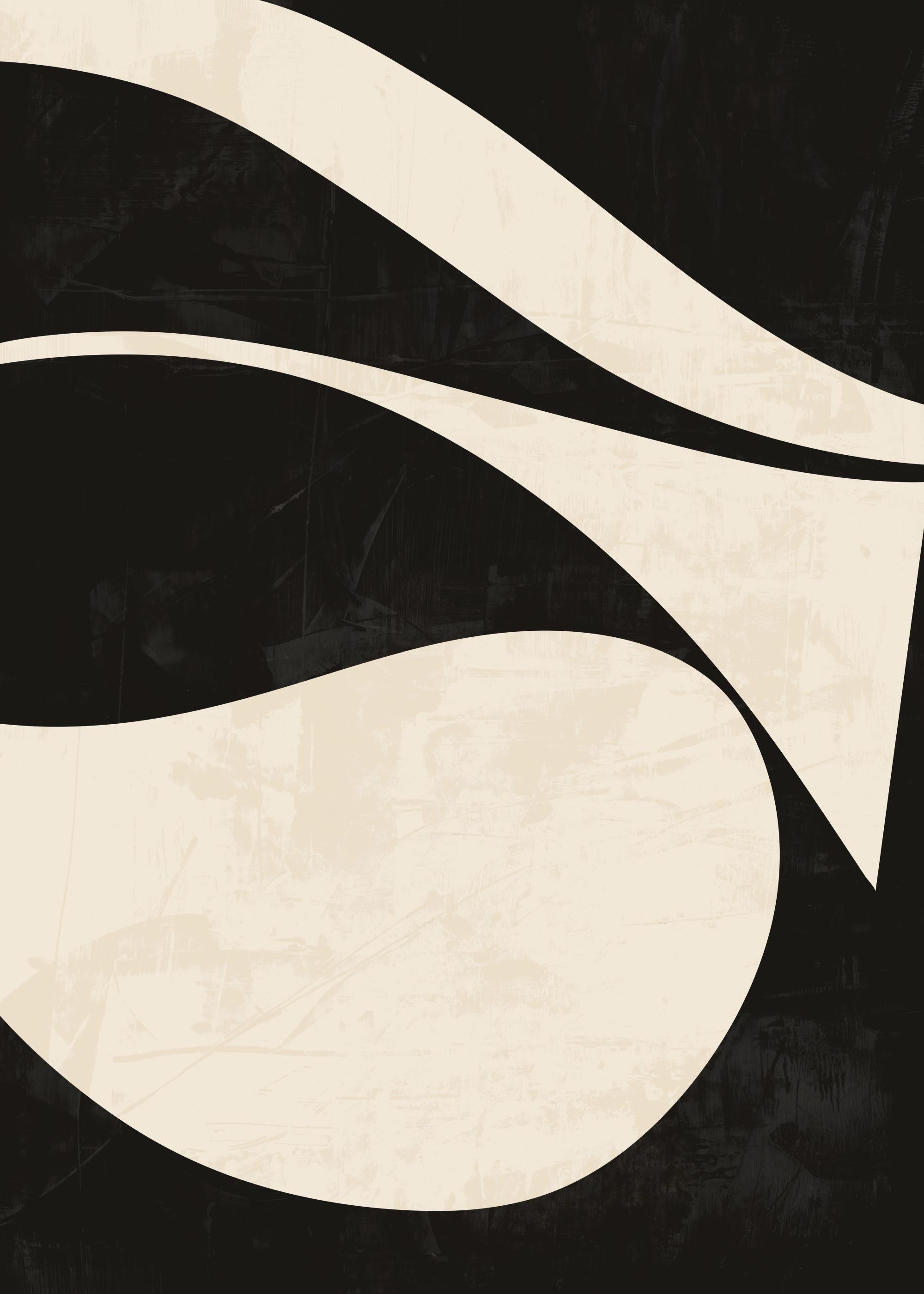 Black and Beige Centerpiece No1 Print
