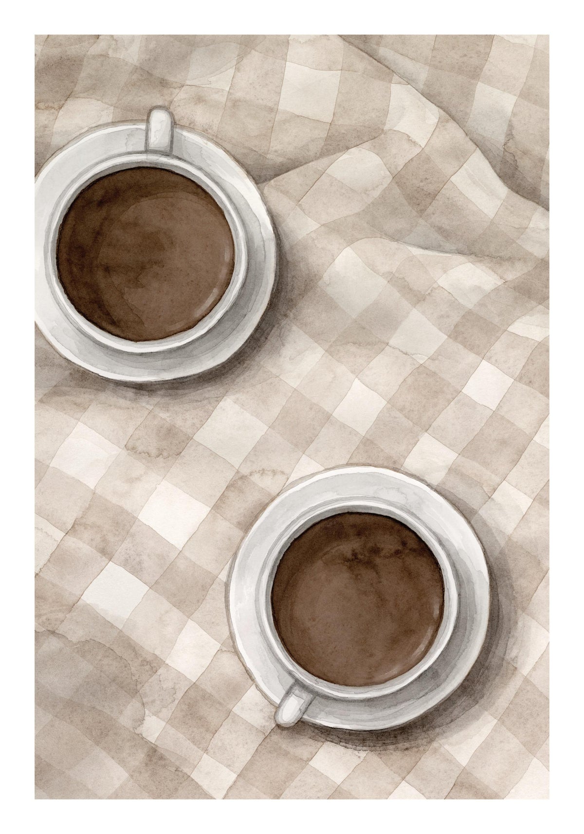 Cups of Coffee Print