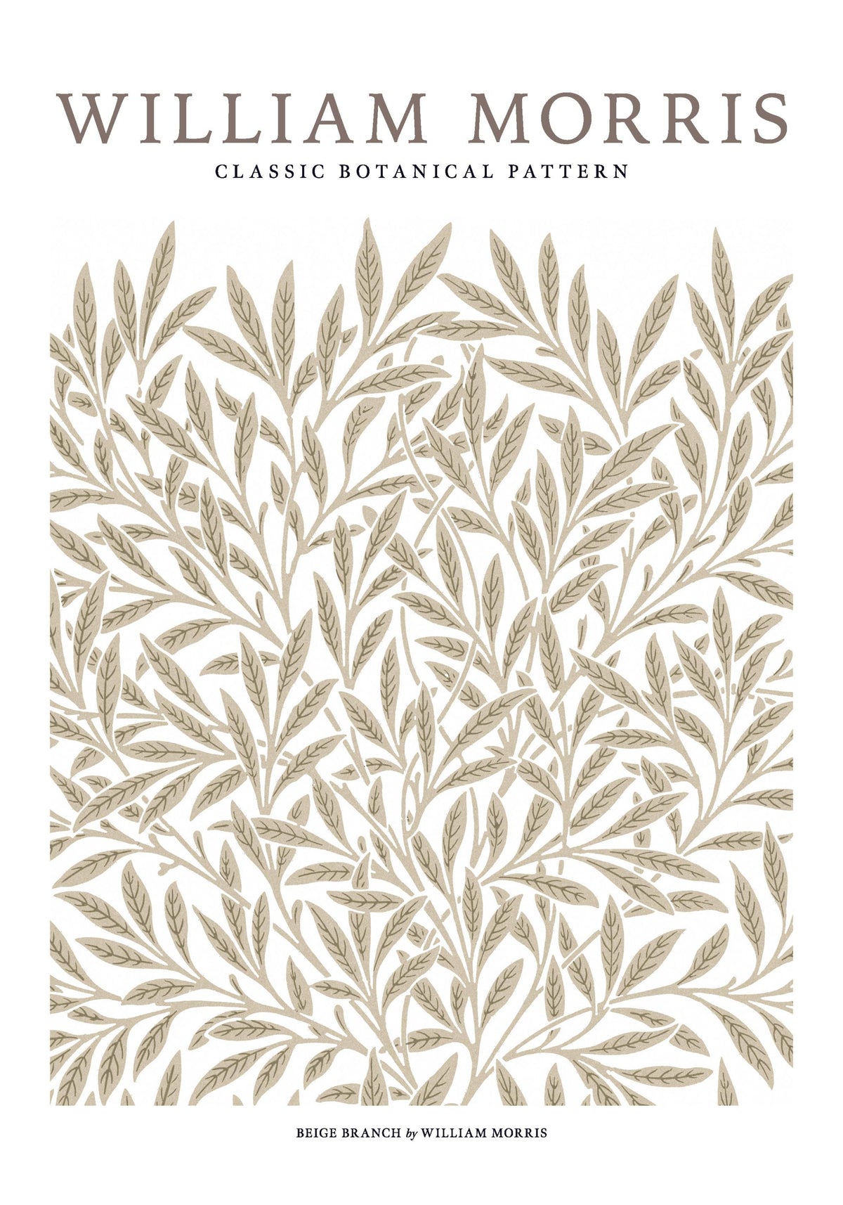 William Morris - Beige Branch Print