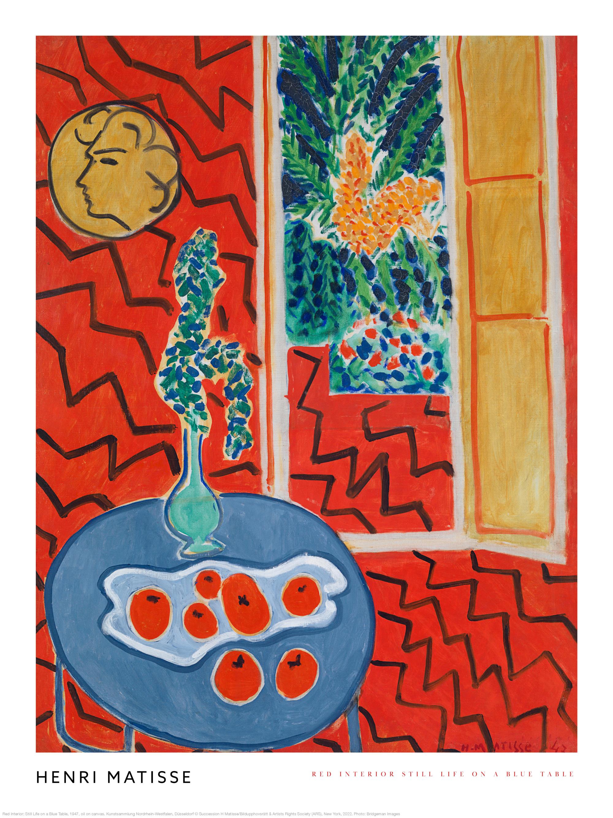 Matisse - Red Interior, Still Life on a Blue Table Print