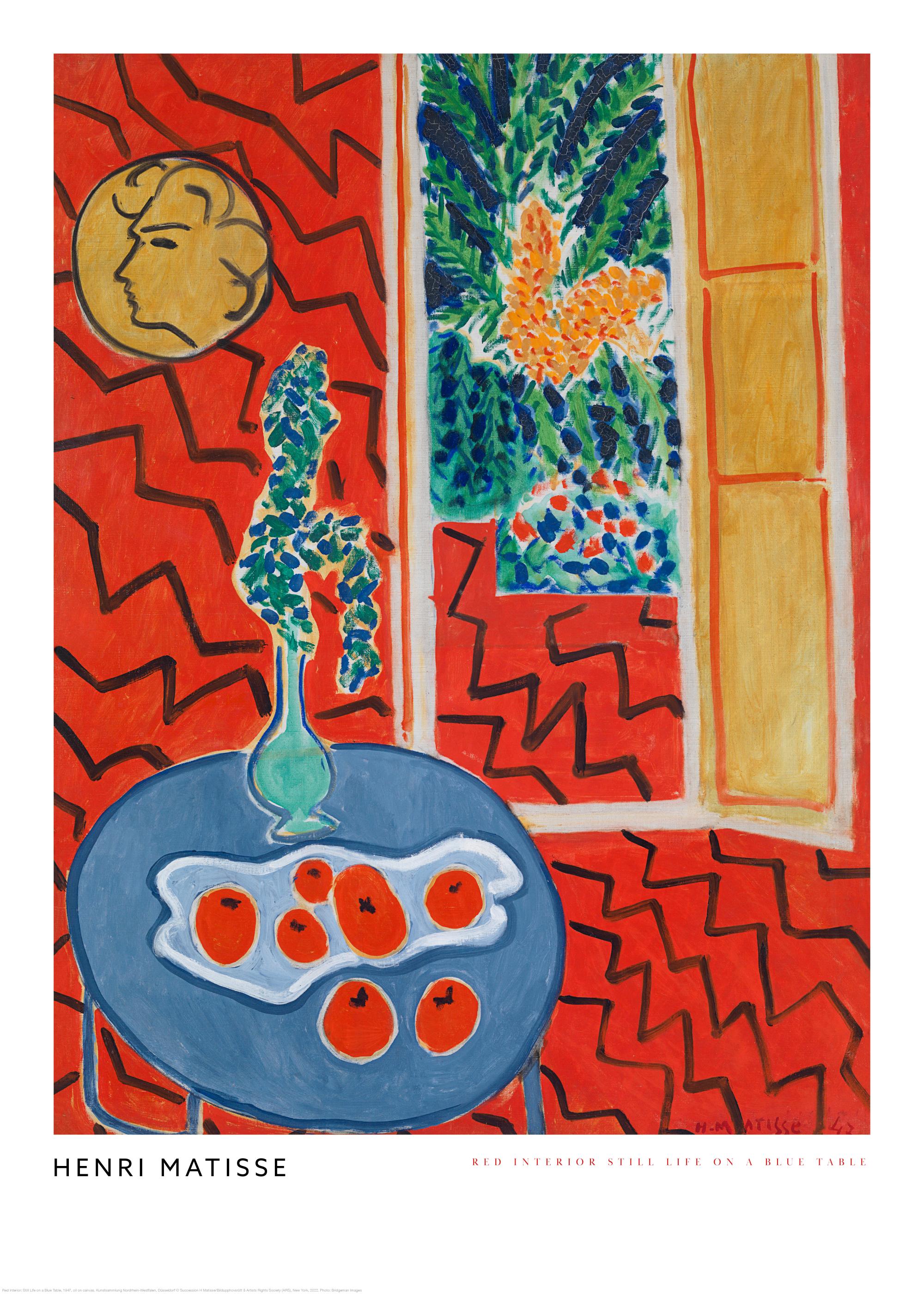 Matisse - Red Interior, Still Life on a Blue Table Print