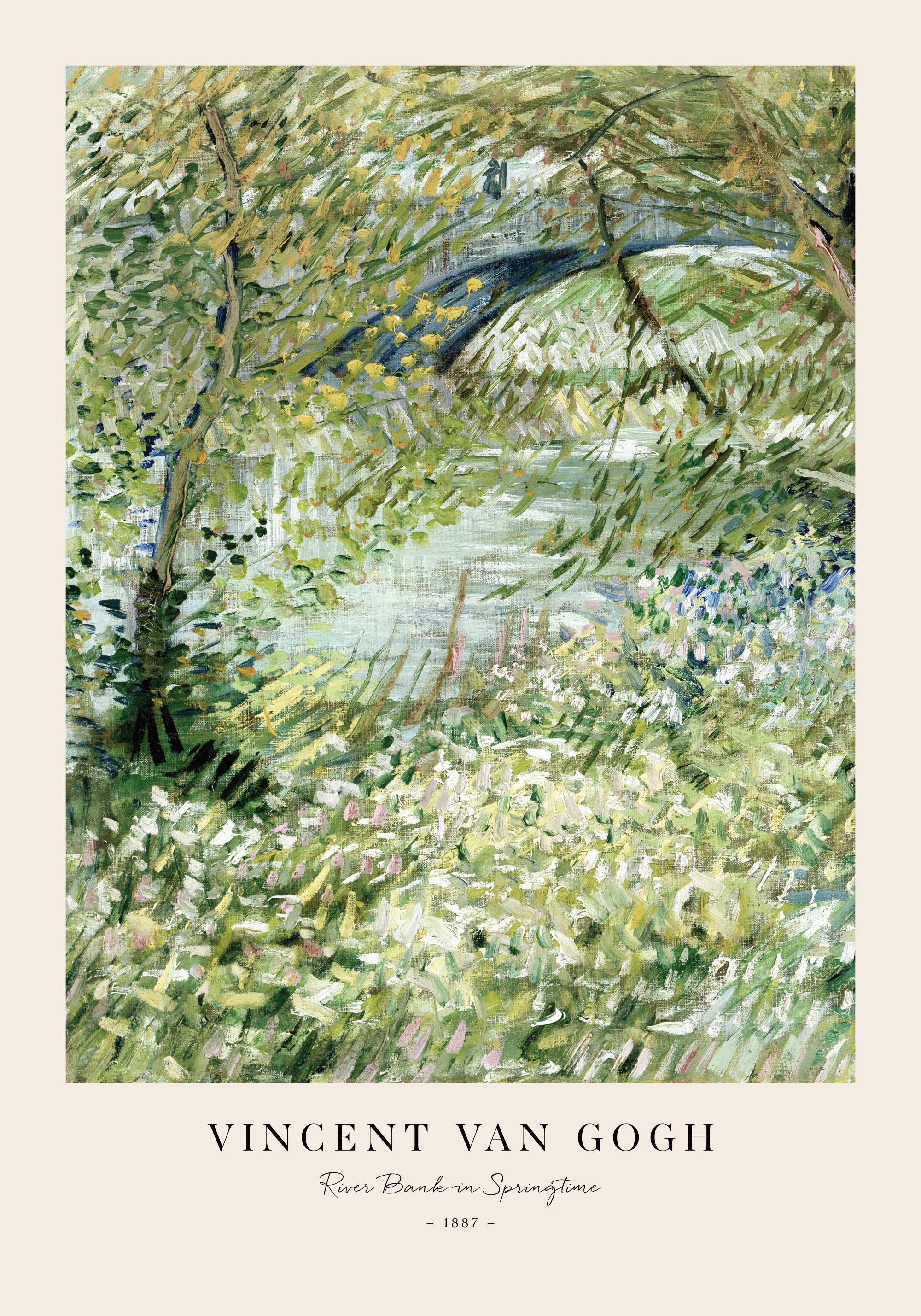 Van Gogh - River Bank in Springtime Print