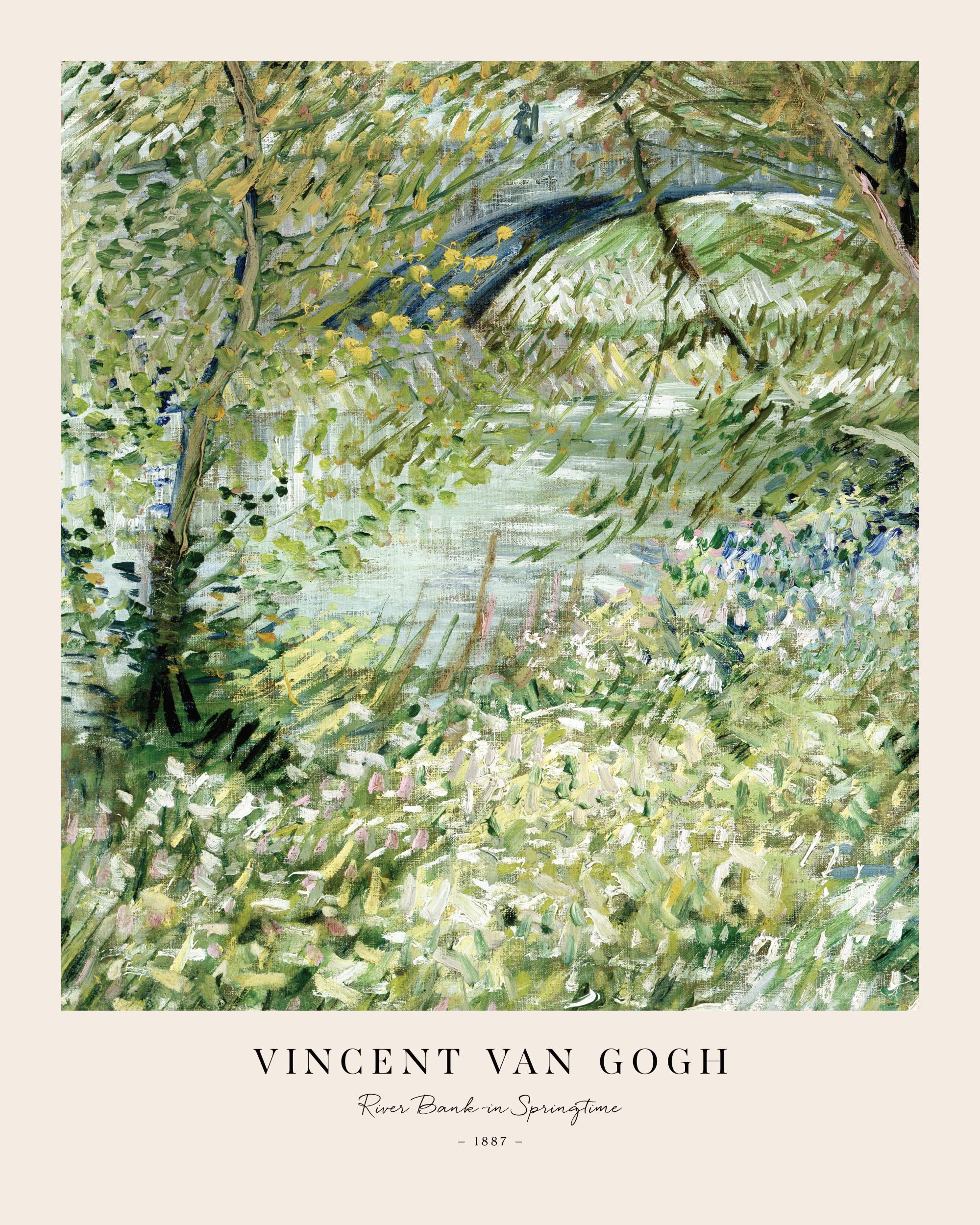 Van Gogh - River Bank in Springtime Print
