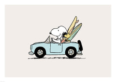 Snoopy Driving Print