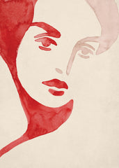 Lady in Red Print